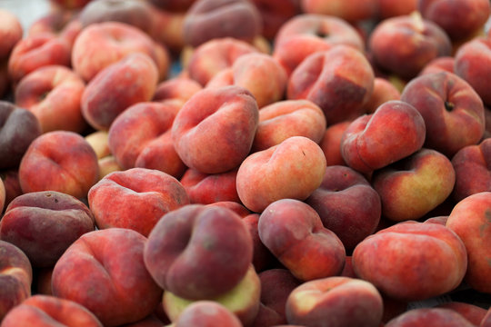 Saturn peach or chinese flat peaches