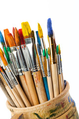 Paints and brushes
