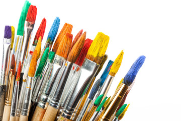 Fototapeta premium Paints and brushes