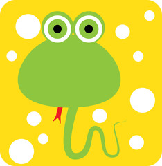 Vector icon illustration of cute animal, snake