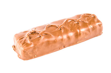 Chocolate bar isolated white background