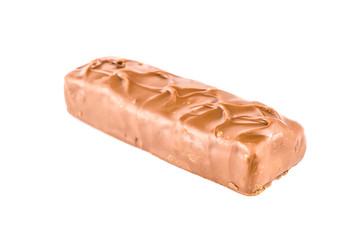 Chocolate bar isolated white background