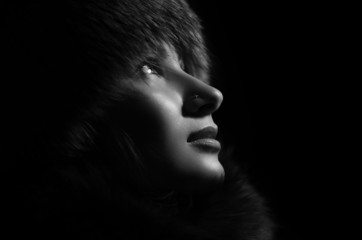 Girl in furs.