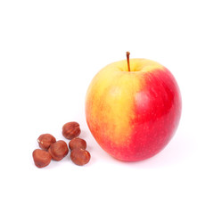 Apple and hazelnuts
