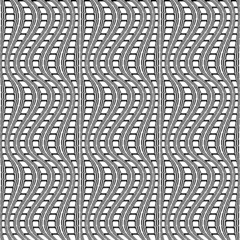 Design seamless monochrome movement illusion trellised pattern