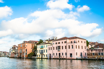 Old Plaster Buildings in Venice Canal