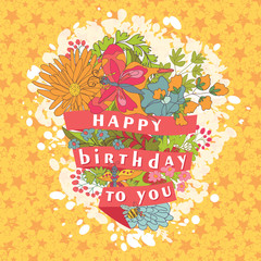 Vintage Stylish floral cards ,invitations with butterflies.Happy