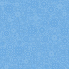 Fototapeta na wymiar Blue Cogwheels Pattern