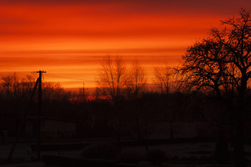 Naklejka premium winter sunrise