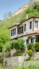 Fototapeta na wymiar Street view of Melnik traditional architecture, Bulgaria