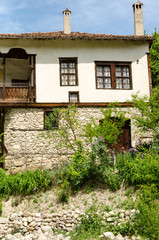 Fototapeta na wymiar Street view of Melnik traditional architecture, Bulgaria