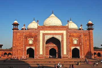 Fototapeta na wymiar Indie - Agra - Taj Mahal Moschea