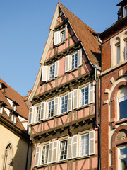 Street view of Tubingen old town, Germany