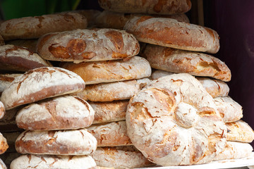 Bread baked with wood