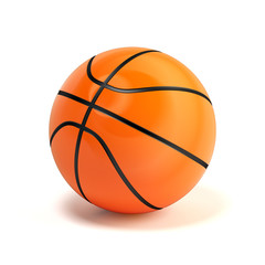 Fototapeta premium Shiny glossy basketball ball