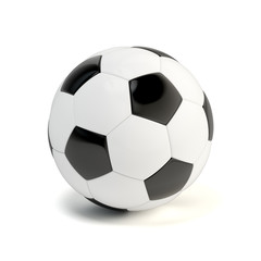Shiny glossy soccer ball