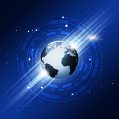 Glonal Concept Blue Business Background