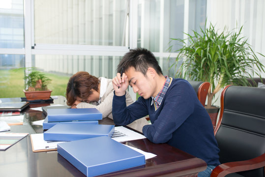 Business people sleep pressure