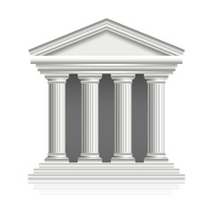 Fototapeta premium Greek temple vector illustration