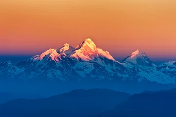 Foto auf Acrylglas Nepal Blick auf die Himalaya-Berge vom Mt. Shivapuri