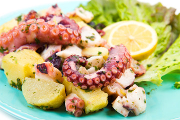 octopus salad with potatoes