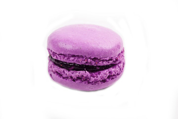 colored macarrons isolated on white