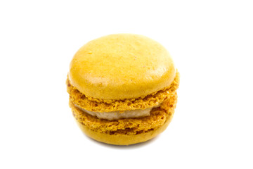 colored macarrons isolated on white