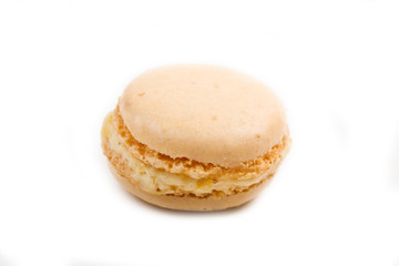 colored macarrons isolated on white