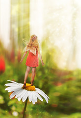 Sweet girl with butterfly wings.