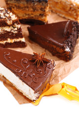 Assortment of pieces of cake, close up © Africa Studio