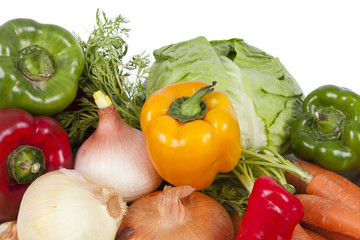 vegetables and fresh vegetables from the garden
