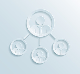 Business management structure infographics