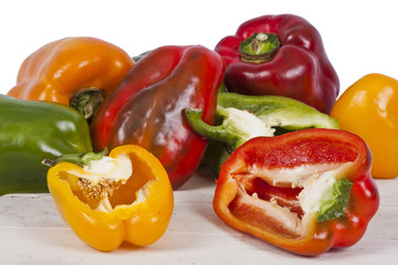 raw peppers raw and fresh colors, vegetables