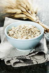 Rolled oats in a bowl