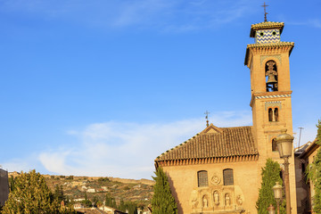 Church Iglesia of Santa Anna Rio Darro Wall Granada Andalusia