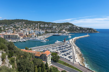 Fototapeta na wymiar Aerial view of Nice coast