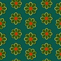 Green Flowers Background