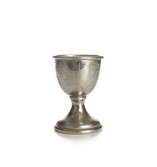 A set of three vintage silver plated goblets