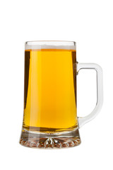 A pint of quiet beer isolated on white background
