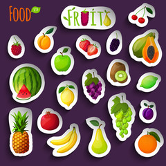 Fresh fruits stickers