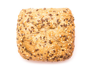 Healthy Bread With Seeds Isolated On White