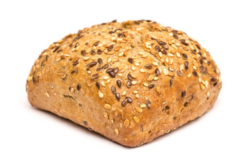 Healthy Bread With Seeds Isolated On White
