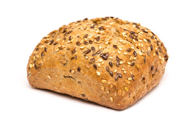 Healthy Bread With Seeds Isolated On White