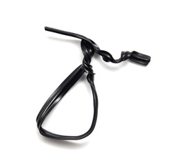 loop of wire on a white background