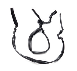 loop of wire on a white background