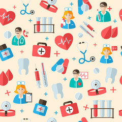 Medical seamless pattern background