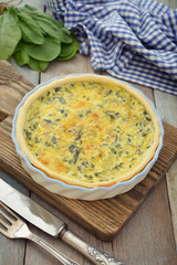 Traditional french quiche pie