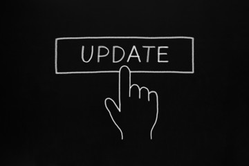 Hand Cursor Clicking Update Button