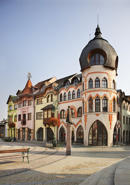 Europe Square in Komarno. Slovakia