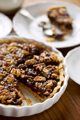 Chocolate walnut tart